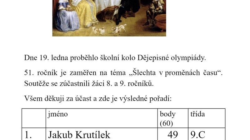 Dějepisná olympiáda