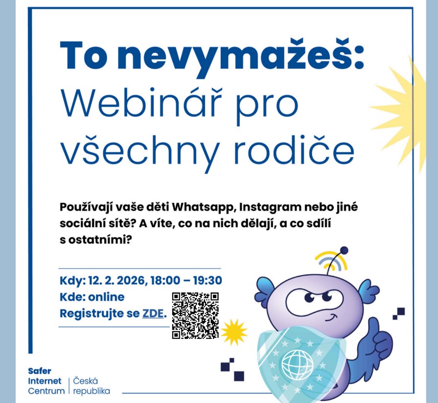 Pozvánka na zajímavý webinář pro rodiče
