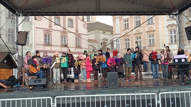 Vánoční koncerty flétnového souboru na náměstí