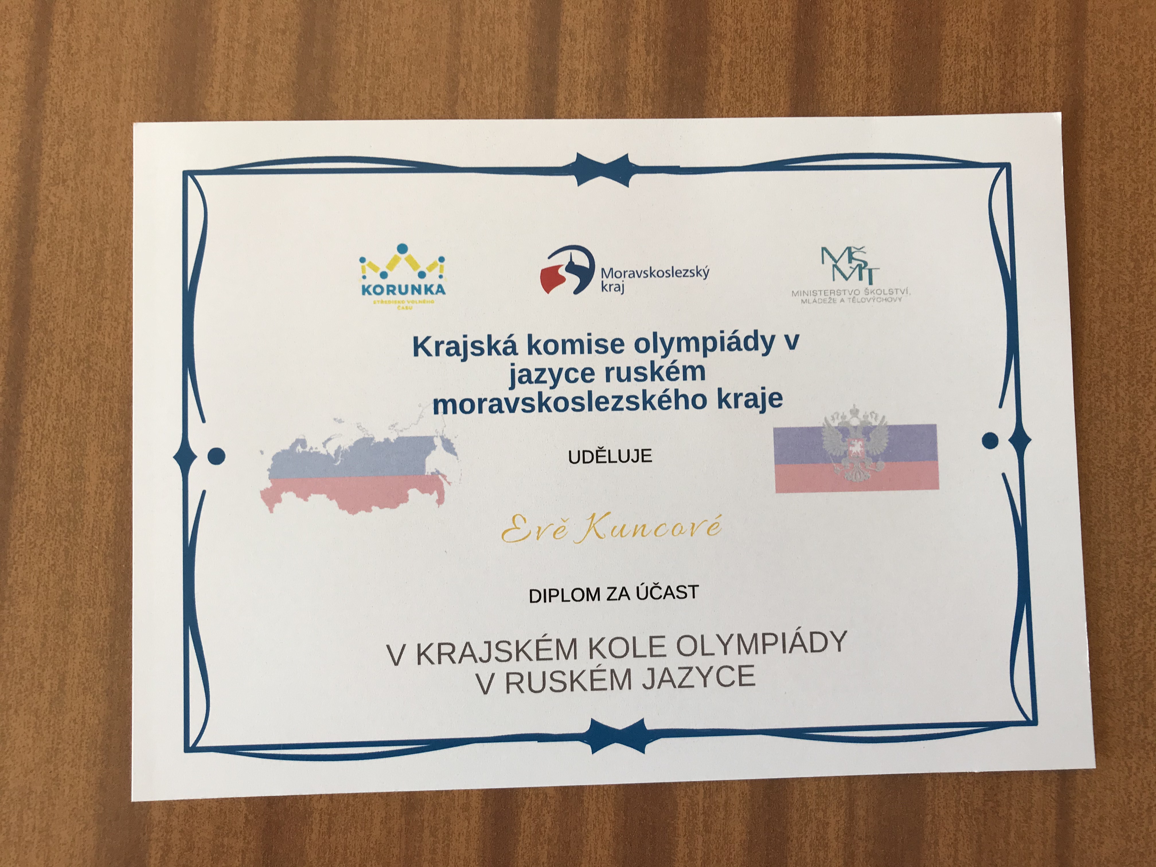 Krajské kolo Konverzační soutěže v ruském jazyce - zvětšit obrázek