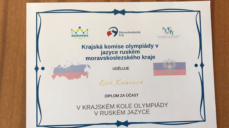Krajské kolo Konverzační soutěže v ruském jazyce